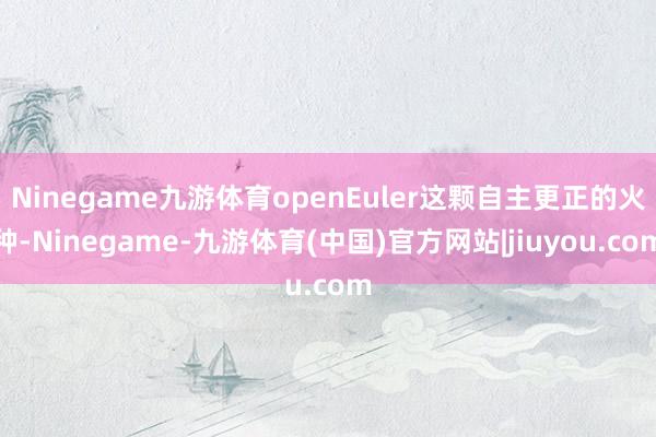 Ninegame九游体育openEuler这颗自主更正的火种-Ninegame-九游体育(中国)官方网站|jiuyou.com